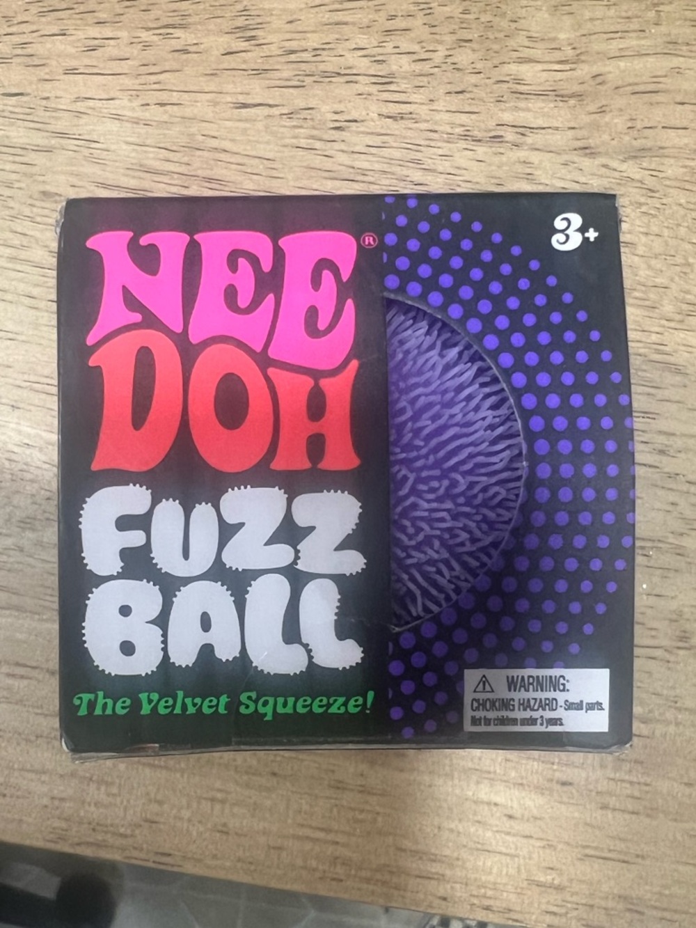 Fuzz Ball Velvet Squeeze Toy - Purple